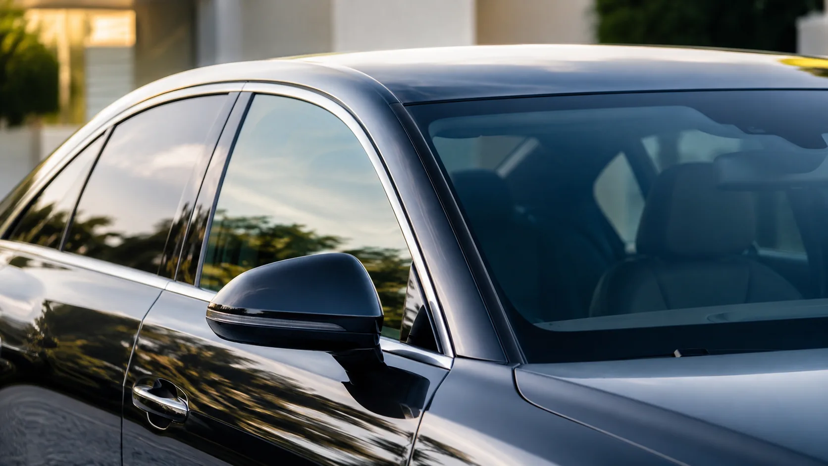 Sedan with restored quarter glass