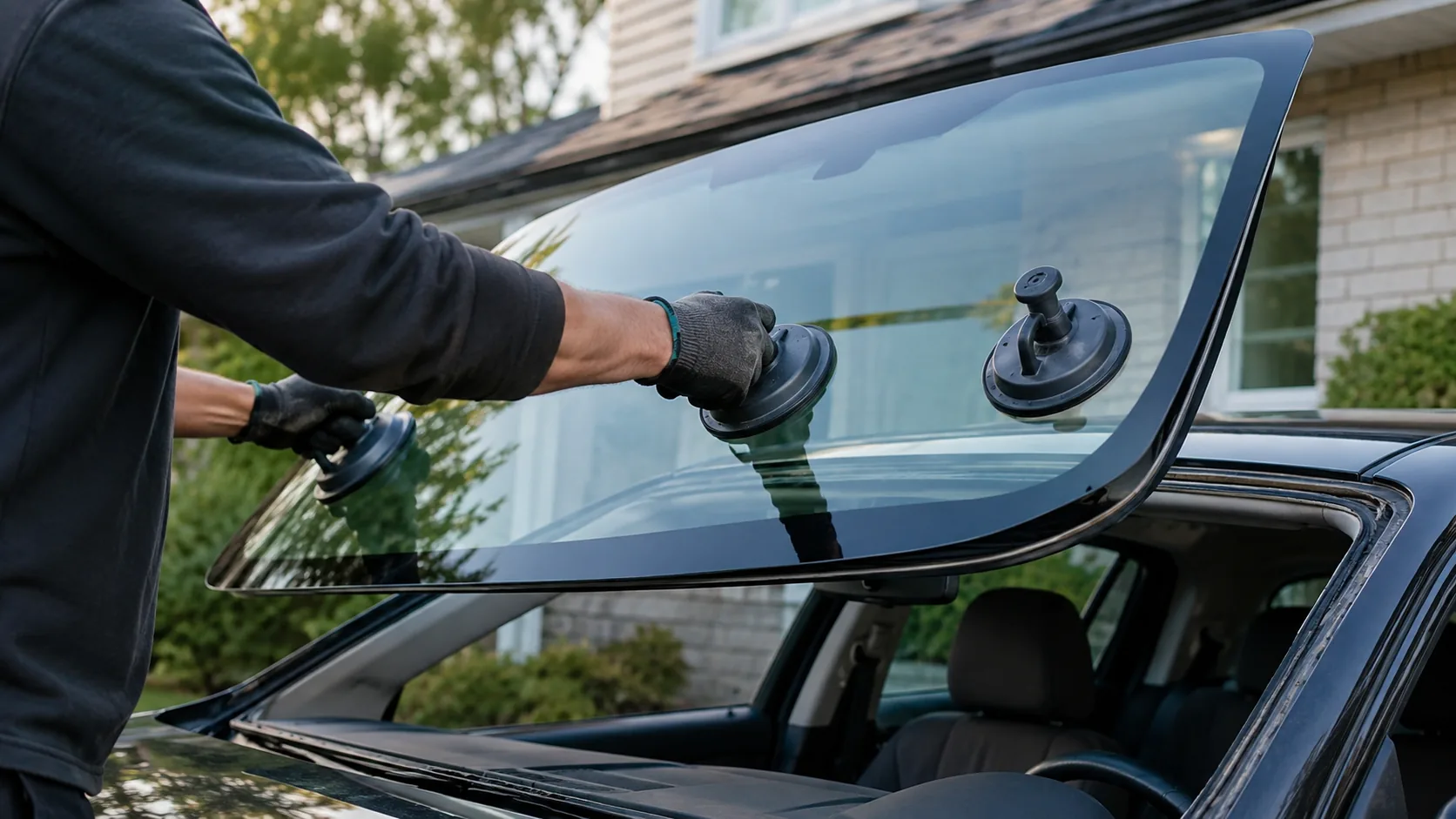 Same-day mobile windshield installation